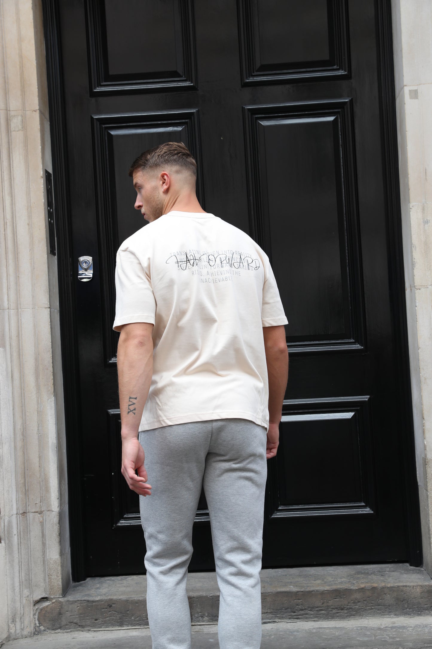 TAN CREAM OVERSIZED TEE