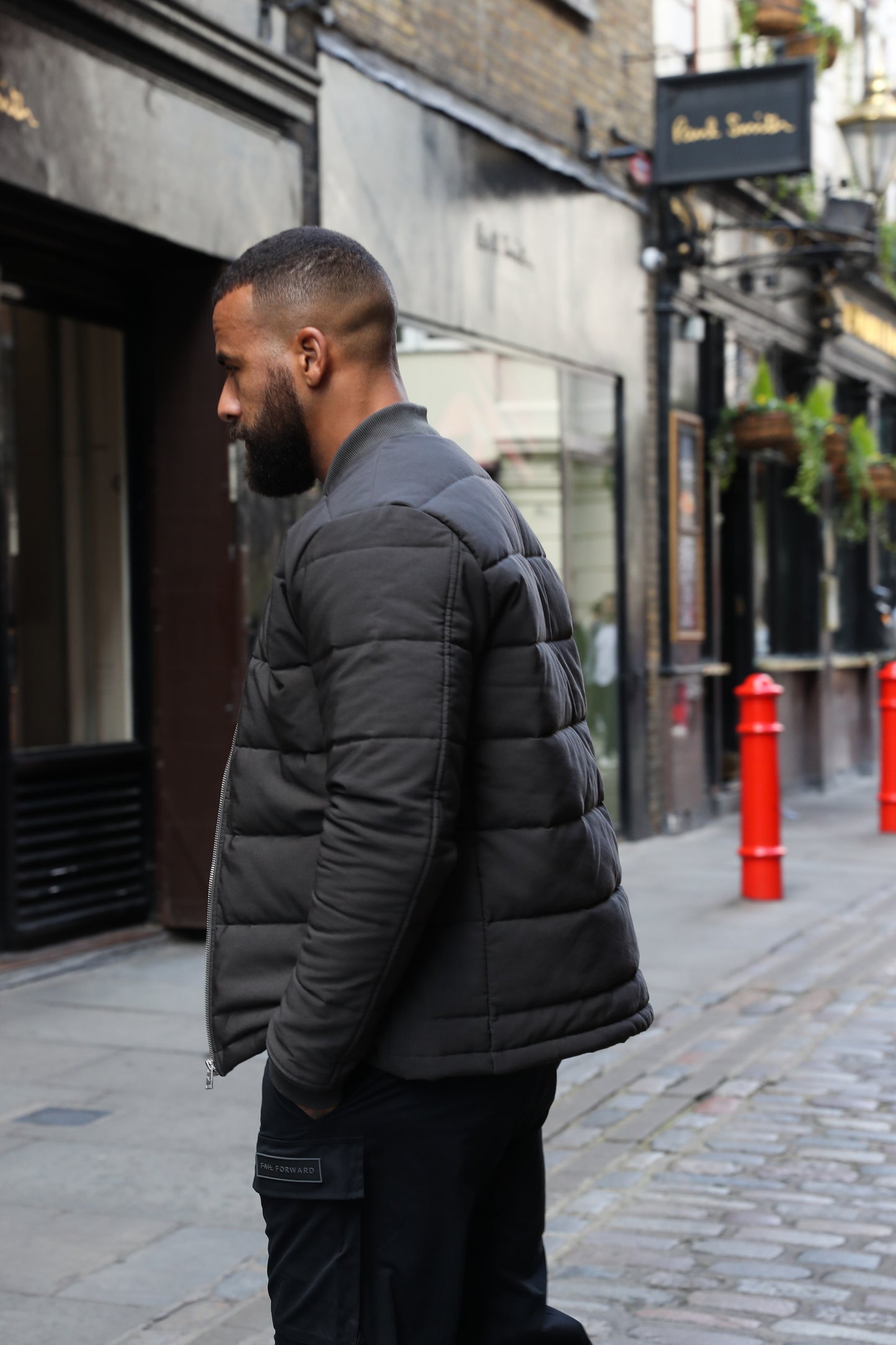 FAIL FORWARD KHAKI QUILTED JACKET