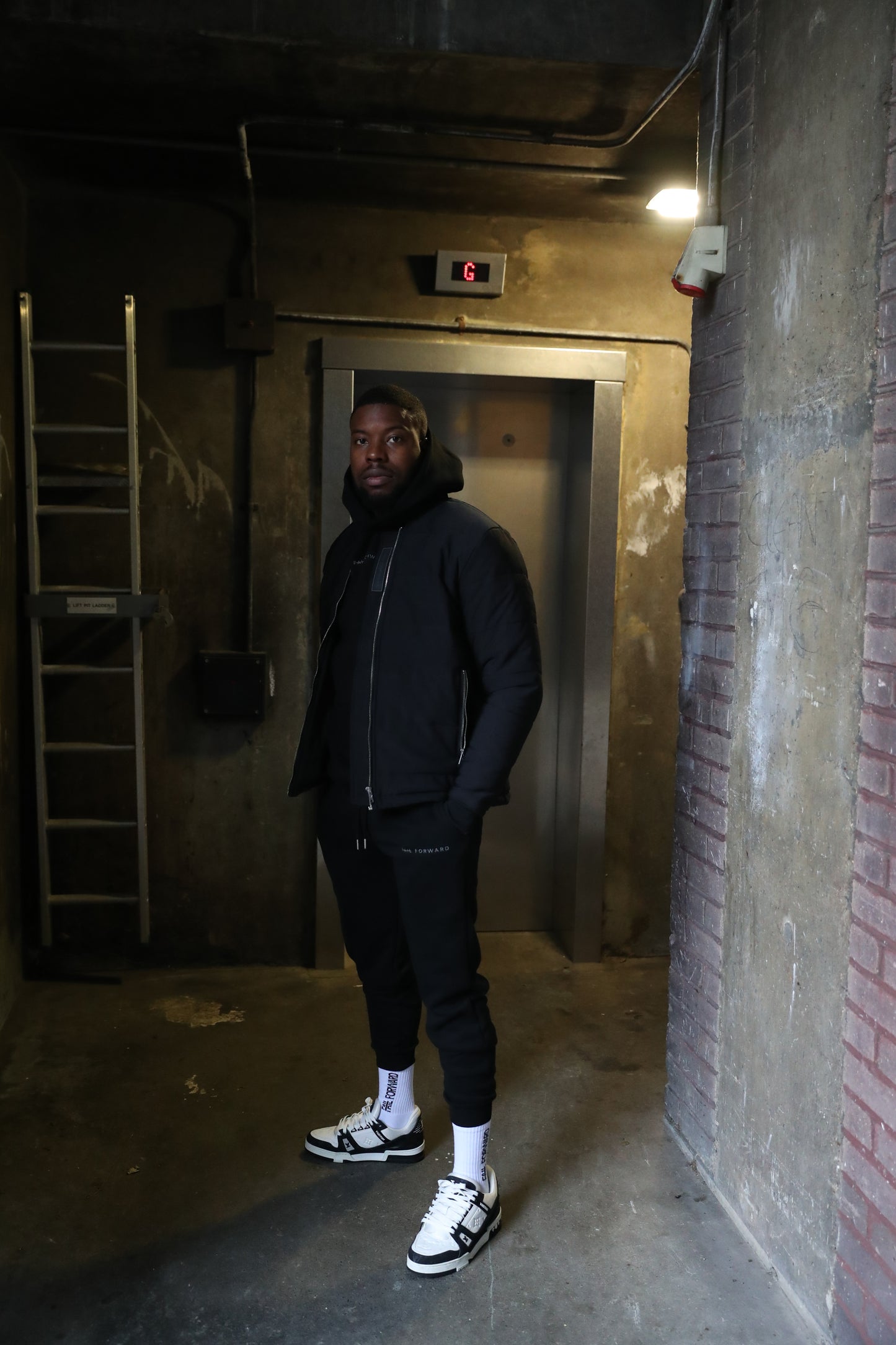 FAIL FORWARD BLACK QUILTED JACKET