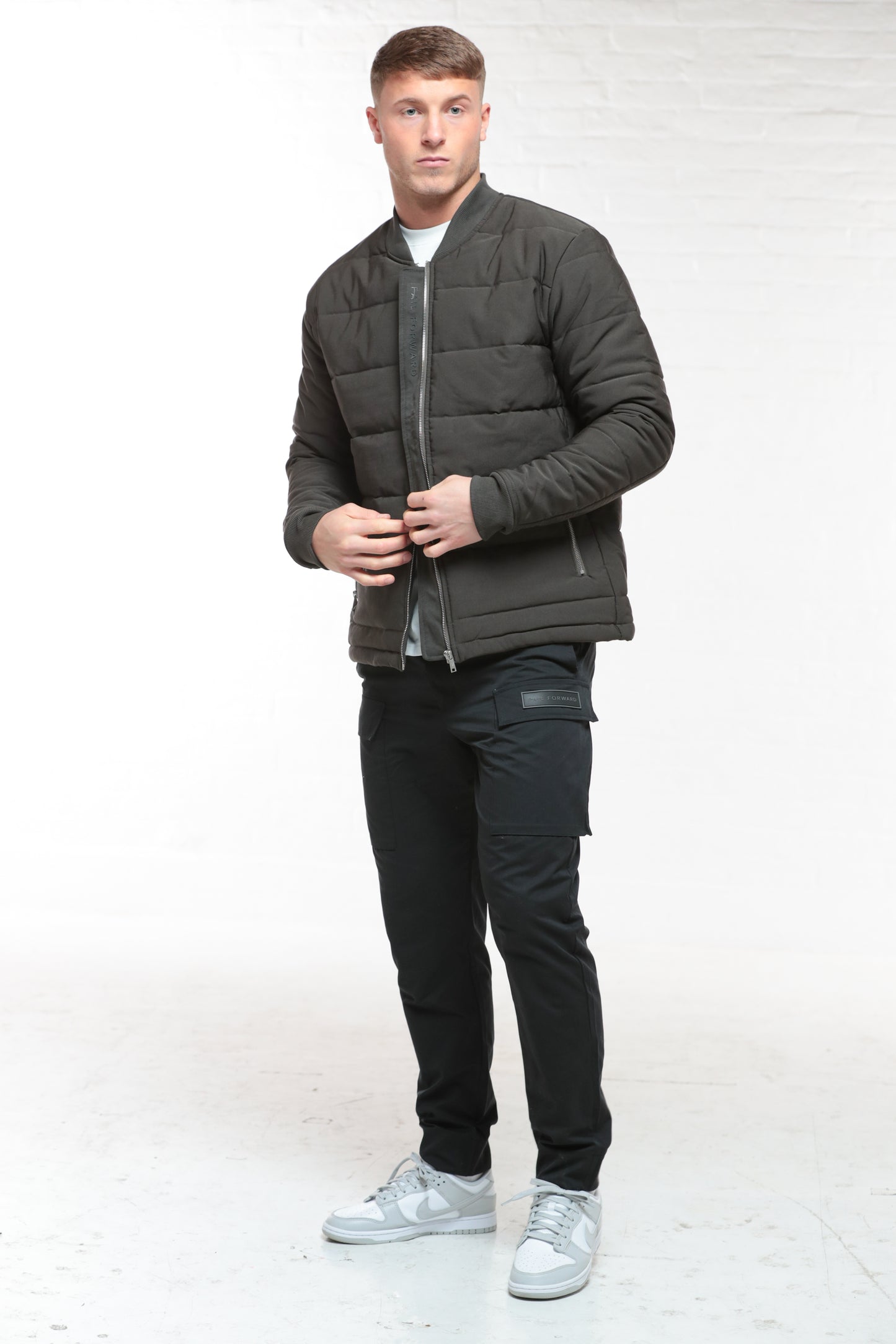 FAIL FORWARD KHAKI QUILTED JACKET
