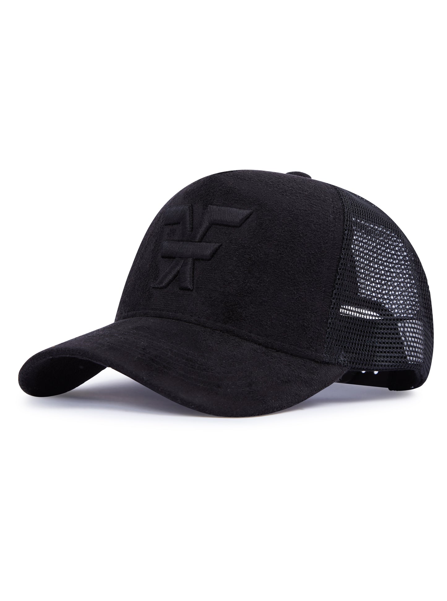 FF BLACK X BLACK SEUDE TRUCKER HAT