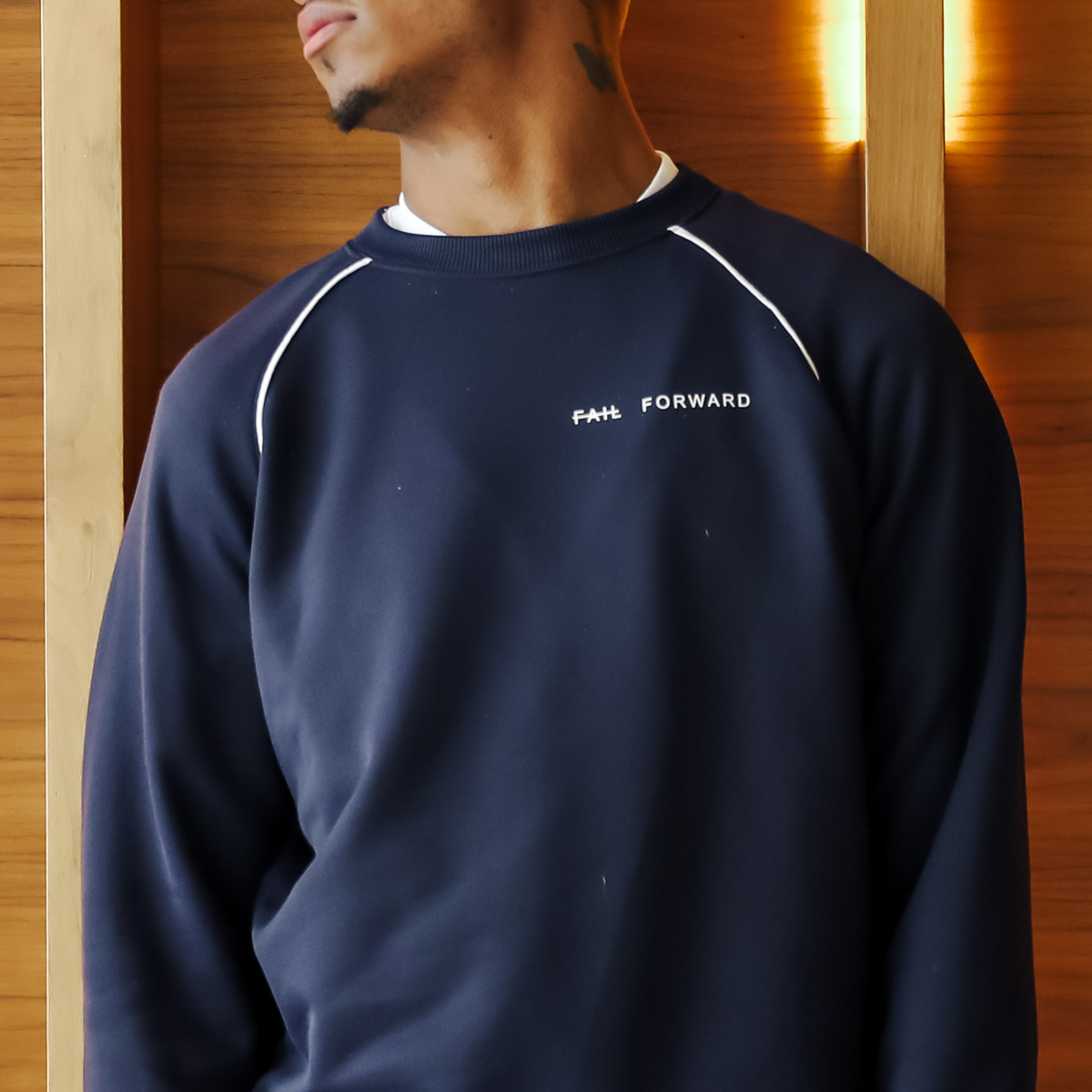 NAVY- ELEVATED EDGE - SWEATER – FAIL FORWARD