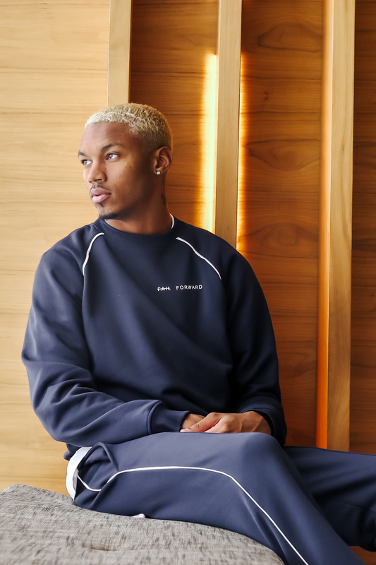 NAVY- ELEVATED EDGE - SWEATER
